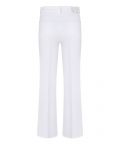 5-Pocket jeans van het merk Cambio met flared pijpen en gerafelde zoom in de kleur wit.