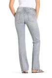 Flared spijkerbroek van het merk Cambio met tailleband met riemlussen in de kleur grijs.
