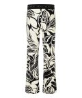 Travel broek van het merk Cambio met all-over bloemenprint, elastieken tailleband, een pintuck aan de voorkant van de pijpen en een flared model in multi color.