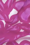 Blouse van het merk Fabienne Chapot met ronde kraag, knoopsluiting, verlaagde schouders en lange mouwen met all-over print in de kleur hot pink/pink rose.