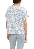 T-Shirt met hartjesprint van het merk Comma met ronde hals en korte mouw in de kleur wit.