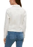 Denim jasje van het merk Comma met knoopsluiting en borstzakken met klep in de kleur wit.