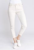 Skinny fit broek met used look en 7/8 lengte van het merk Zhrill in de kleur off white.