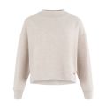 Korte sweater van het merk Moscow met ronde hoge hals in de kleur beige.