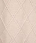 Gebreide trui met col en geribd patroon van het merk Esqualo in de kleur light sand.