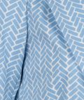 Blazer met reverskraag, knoopsluiting en paspelzakken van het merk Esqualo met block print in de kleur blauw.