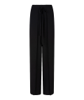 Broek van het merk Esqualo met overslag en strikdetail in de kleur zwart.