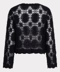 SP24.18204 Crochet Kort Vest - Zwart