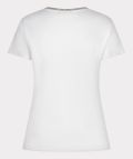 Off white t-shirt met v-hals en korte mouwen van Yaya.