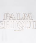 Esqualo shirt met geborduurde tekst en korte mouwen in de kleur off white.