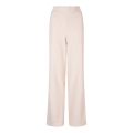 Zandkleurige broek met elastieken tailleband gemaakt van fancy crinkle stof van het merk Esqualo.