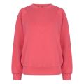 Sweater van het merk Esqualo met ronde hals, lange mouwen en V-detail in de kleur strawberry.