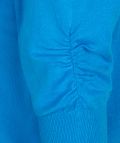 Esqualo top met v-hals en korte pofmouw in de kleur blauw.