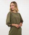 F24.05504 Sweater Twisted Sleeve - Moss Green