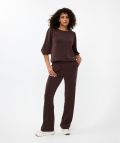 F24.05504 Sweater Twisted Sleeve - Chocolate