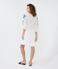 HS24.14233 Jurk met Geborduurde Details - Off White