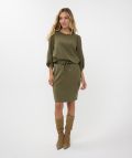 F24.05504 Sweater Twisted Sleeve - Moss Green