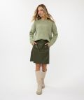 F24.18504 Sweater Melange - Moss Groen