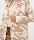 F24.18507 Cardigan Jacquard - Off White/Beige