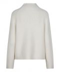 Pullover van het merk Esqualo met hoge hals, lange mouwen en knopen in de zij in de kleur off white.