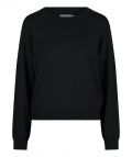 Basic fijngebreide trui met ronde hals en lange mouwen van het merk Esqualo in de kleur zwart.
