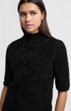 01-000415-411 Glitter Furry Top - Zwart