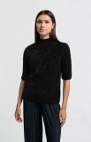 01-000415-411 Glitter Furry Top - Zwart