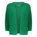 Gebreid open vest van het merk Geisha in de kleur groen.