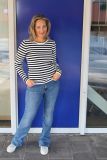 Flare spijkerbroek van het merk Studio Anneloes in de kleur mid jeans.
