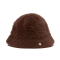 Hairy bucket hat in de kleur bruin.