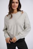 01-000381-409 Pullover met Top - Moonstruck Grey