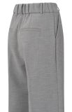 01-301156-410 Broek met Wijde Pijpen - Light Grey Melange