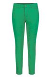 Slimfit broek met 7/8 lengte en ritsjes aan de onedrkant van de pijp van het merk Mac in de kleur light smaragd.