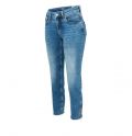 Jeans met ristje aan de onderkant van de pijpen van het merk Mac in de kleur blauw.