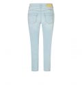 jeans, mac, 7/8 lengte, gecombineerde knoop/ritssluiting, licht blauw