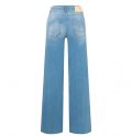 Jeans van Mac met palazzo pijpen in de kleur blauw.