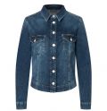 Jeans jasje van het merk Mac met knoopsluiting en twee borstzakken in de kleur night blue.