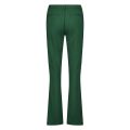 Flair broek met elastieken tailleband en paspelzaken aan de achterkant in de kleur emerald.