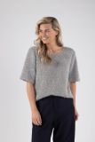 FW240112 Octavia Top Lurex - Zilver