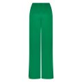 Wijde broek van het merk Nukus met tailleband met elastiek en steekzakken aan de voorkant  in de kleur groen.
