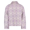 Jacquard jasje van het merk Nukus met reverskraag en knoopsluiting in de kleur lila.