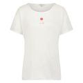 T-Shirt met ronde hals en opdruk van het merk Nukus in de kleur white/coral.