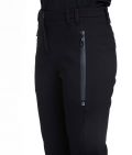 Stretch broek van het merk Zhrill met high waist en zakken met decoratieve ritsen in de kleur zwart.