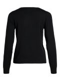 Fijnbrei trui met ronde hals en lange mouwen in de kleur zwart van het merk Object.