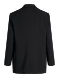 Lange blazer met reverskraag, knoop en klepzakken in de kleur zwart.