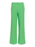Groene broek met wijde pijpen van het merk Object in de kleur groen.