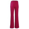 Flared broek met elastieken tailleband en sierzakken met knopen in de kleur pink.