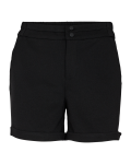 Korte broek van het merk Freequent met elastieken tailleband in de kleur zwart.