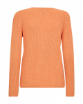 Oranje pullover van Freequent met V-hals en lange mouwen.