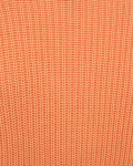 Geribde pullover met V-hals en lange mouwen van het merk Freequent in de kleur tangerine melange.